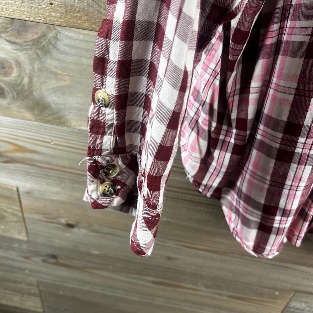 Torrid Womens Shirt Lizzie Rayon Twill Button Up Long Sleeve Plaid‎ Preppy 3X - Picture 5 of 8